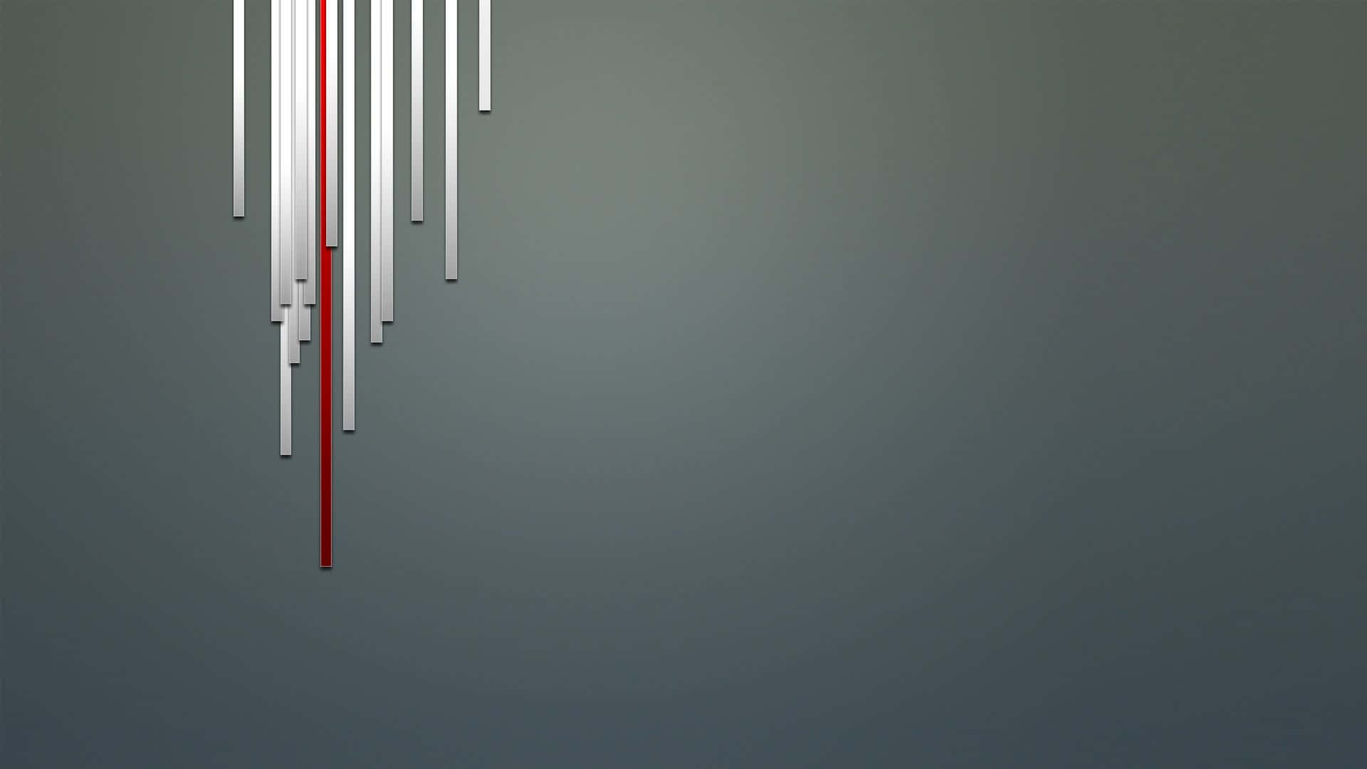 Gri Arka Plan Üzerinde Gümüş Çizgili Kırmızı Duvar Kağıdı