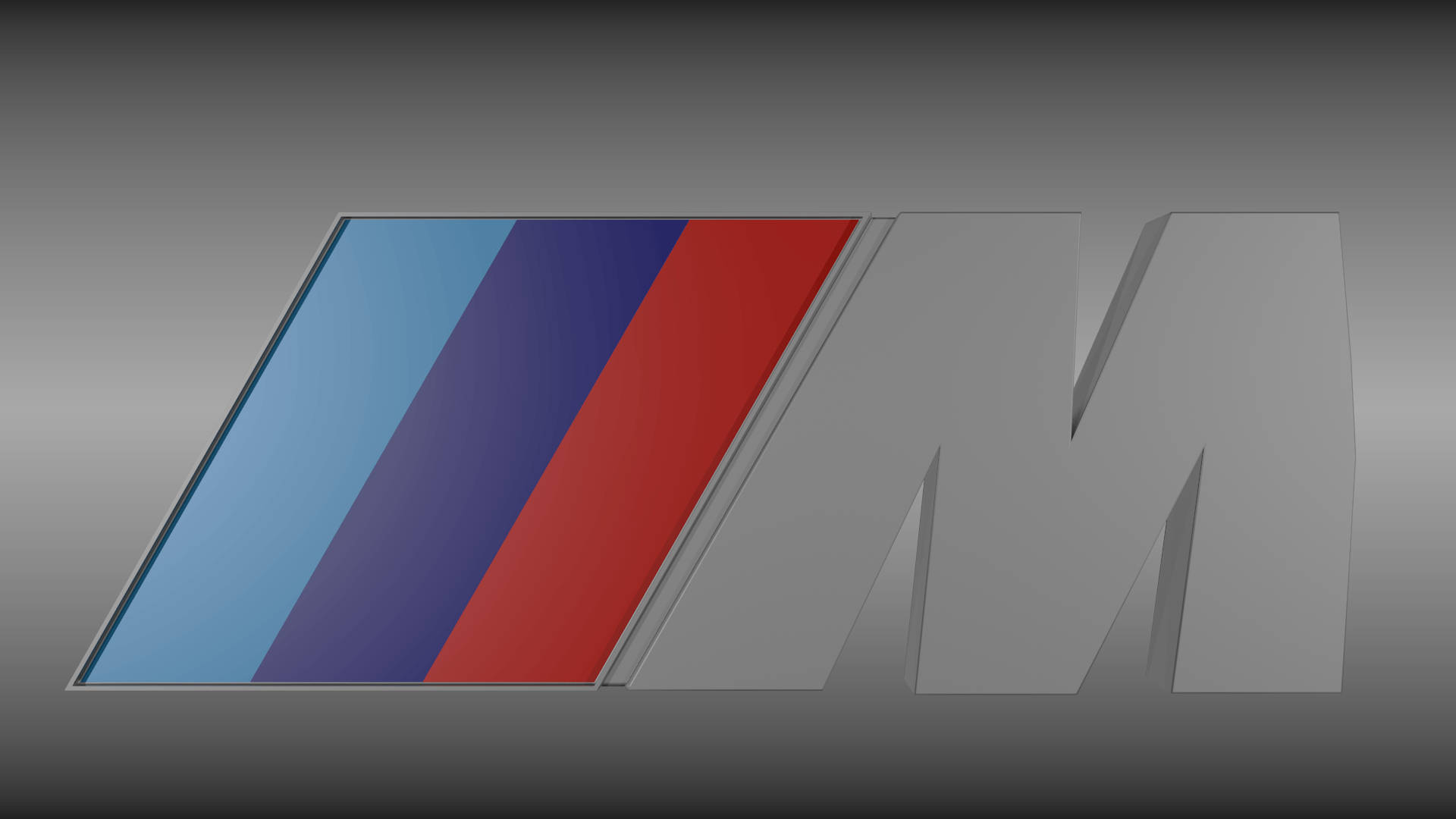 Gri BMW M Logosu Duvar Kağıdı