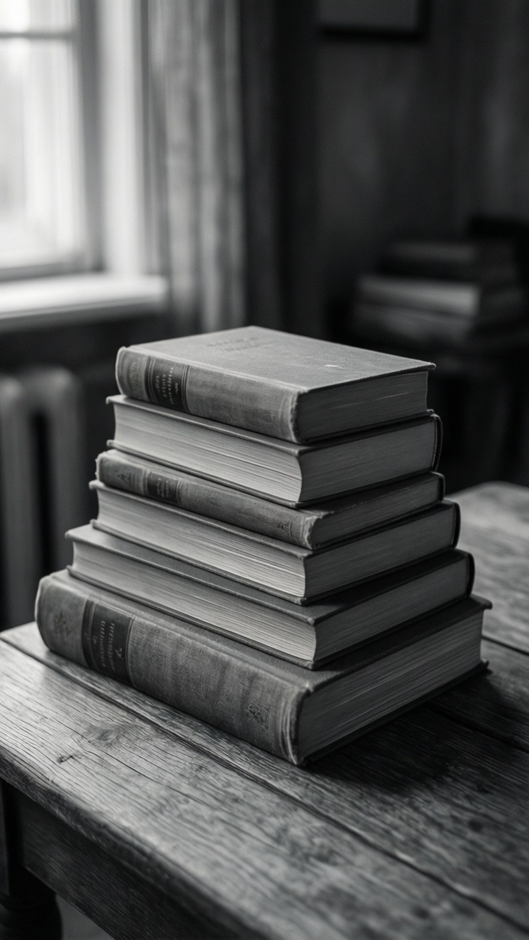 Gri Kitap Yığını Duvar Kağıdı