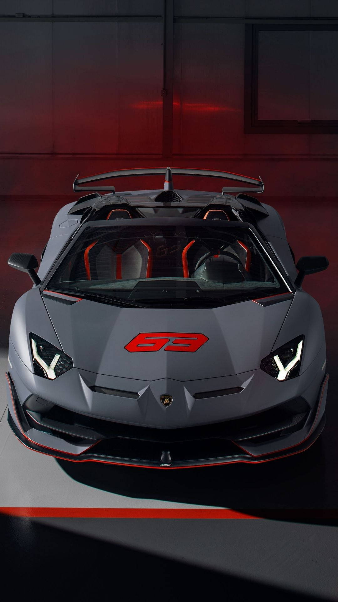 Gri Lamborghini Aventador SVJ Duvar Kağıdı