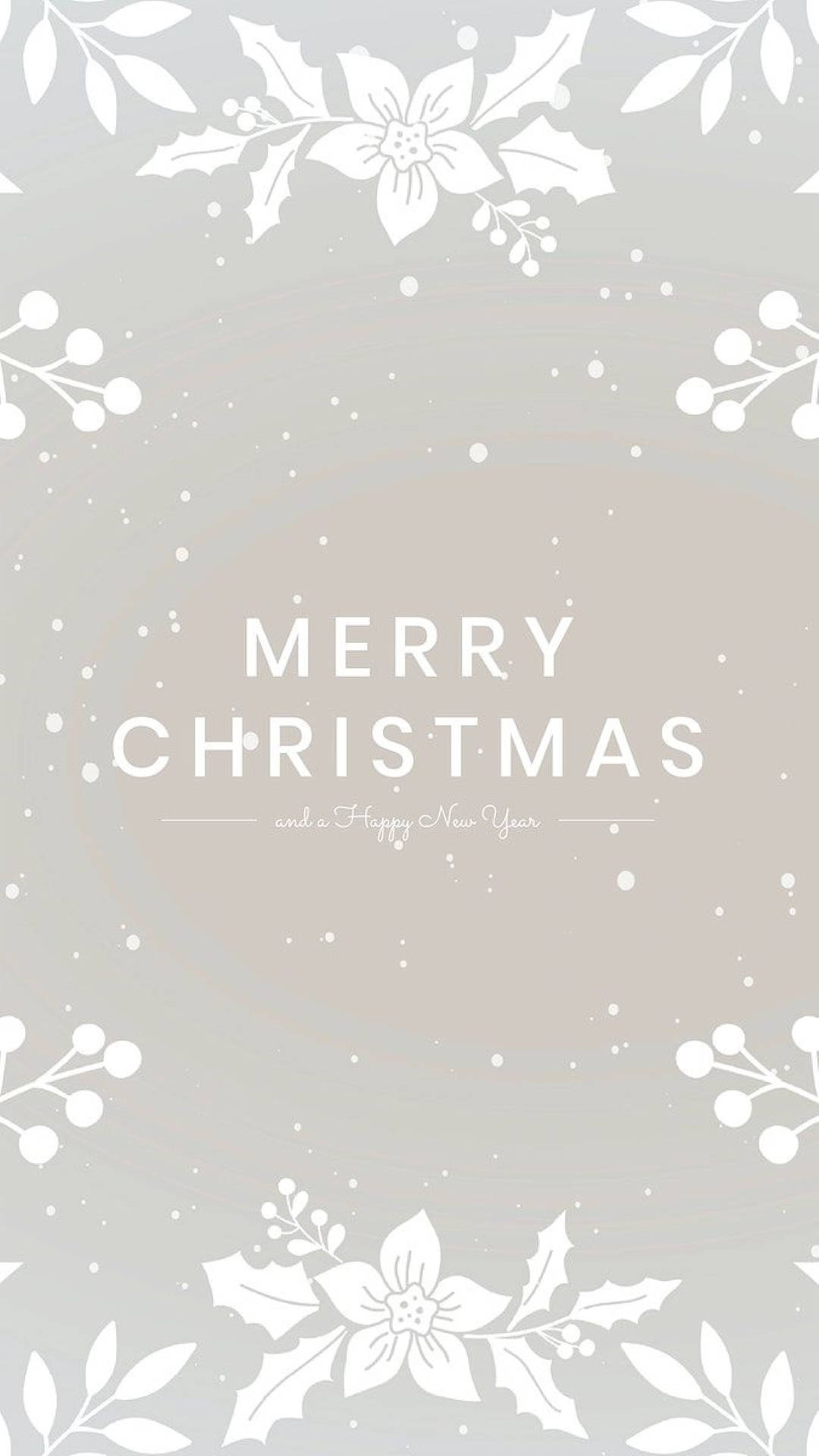 Gri Noel Estetik Kartı Duvar Kağıdı