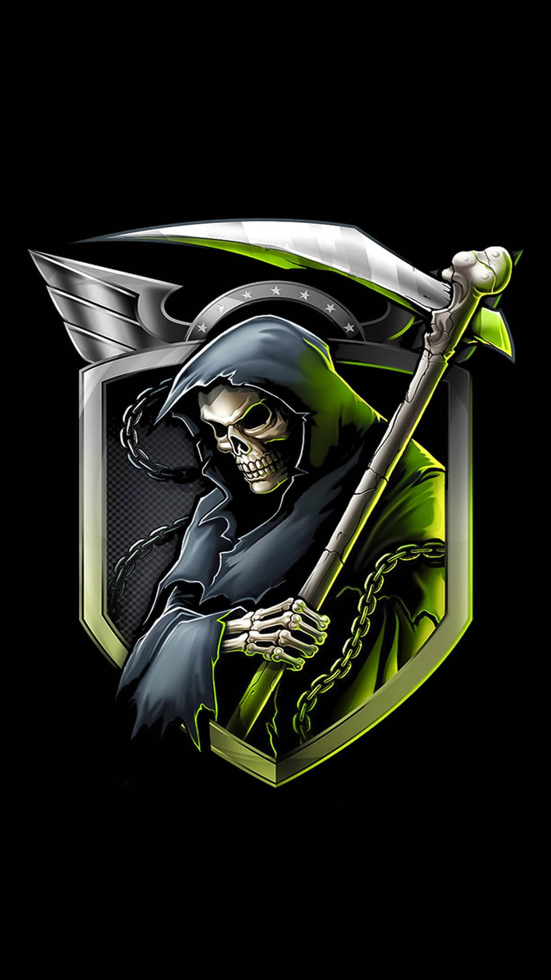 Grim Reaper Gangster Kafatası Duvar Kağıdı