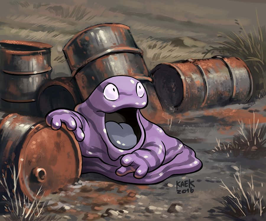 Grimer Çöp Varilleriyle Çevrili Duvar Kağıdı