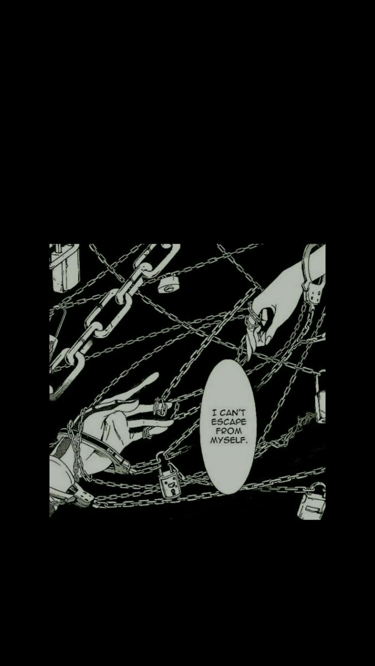 Grunge Anime Manga Panel Zincirler Duvar Kağıdı