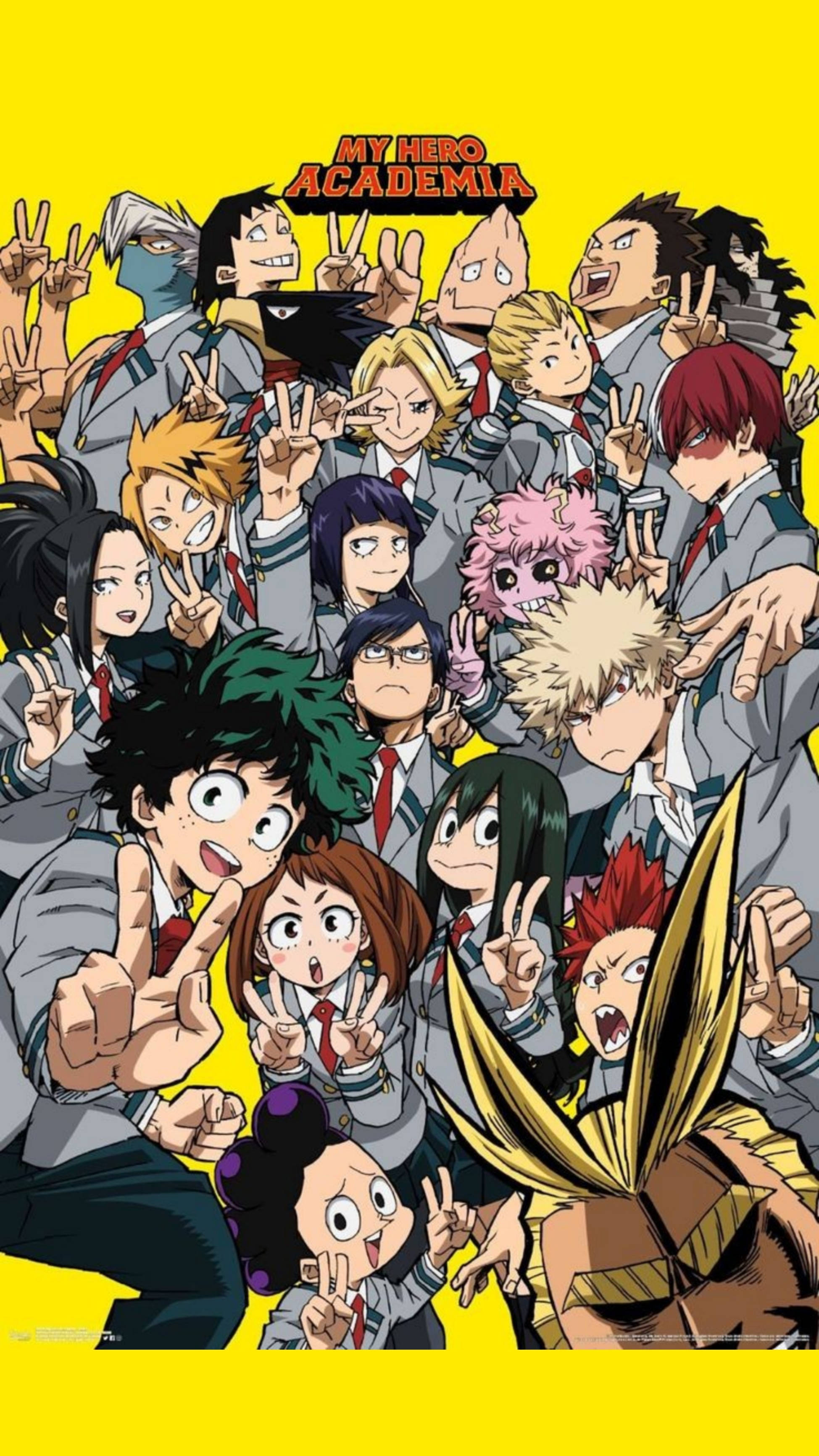 Grup Posteri My Hero Academia iPhone Duvar Kağıdı
