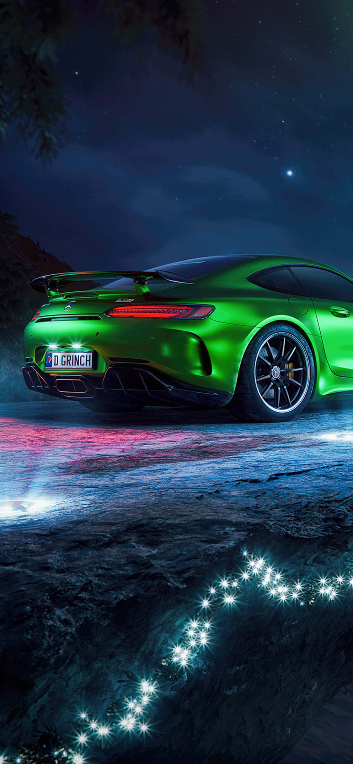 GT R Yeşil iPhone Xs Mercedes Amg Duvar Kağıdı