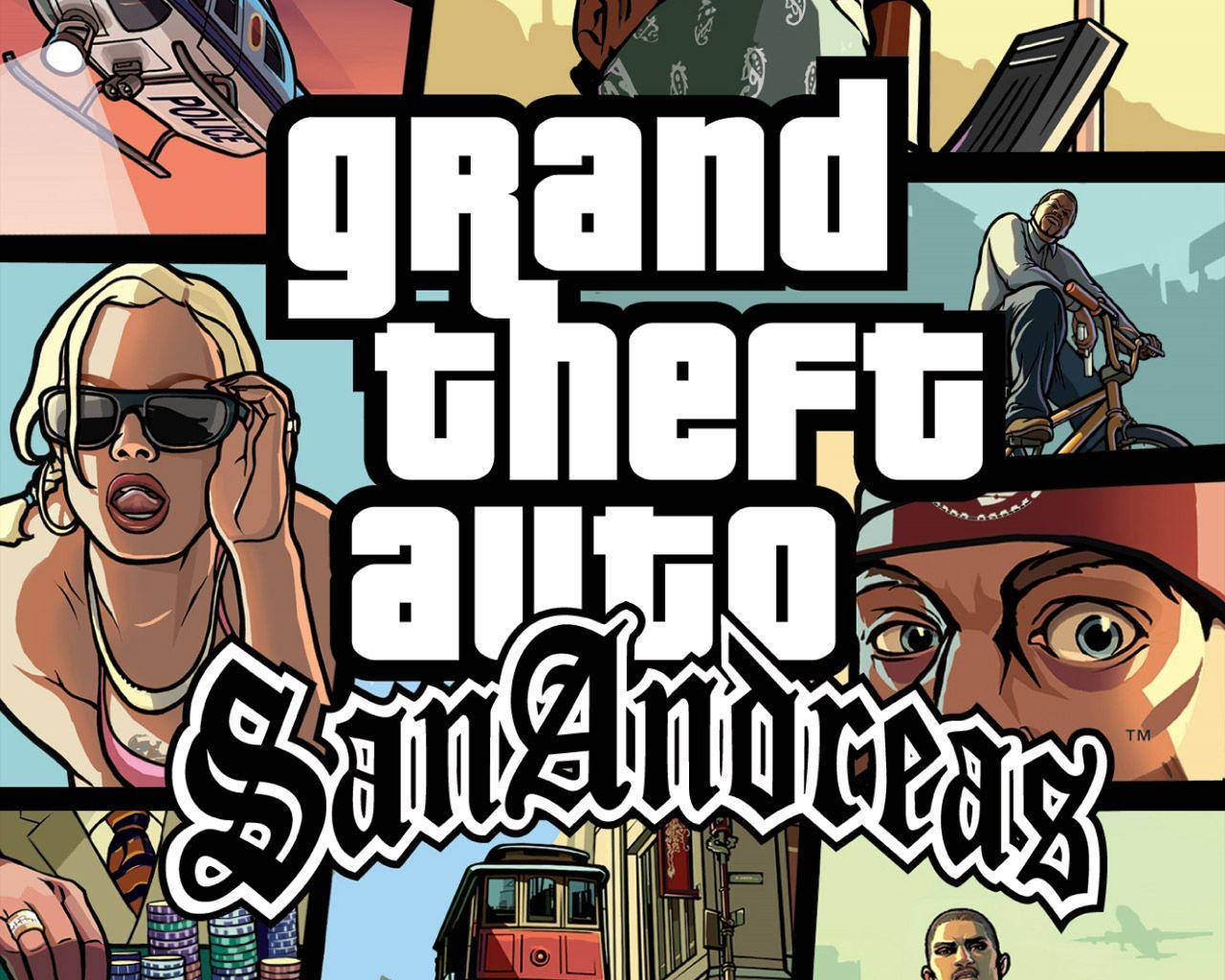 GTA San Andreas Klasik Başlık Sahnesi Duvar Kağıdı
