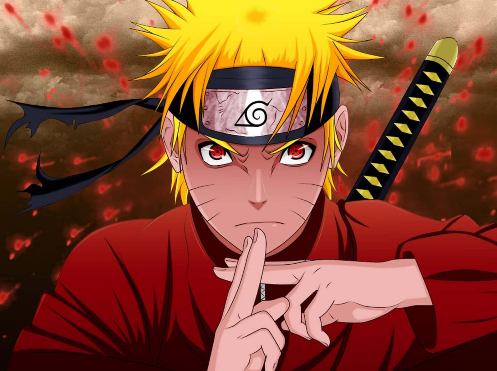 Güçlü Jinchuriki Naruto Uzumaki Aksiyonda Duvar Kağıdı