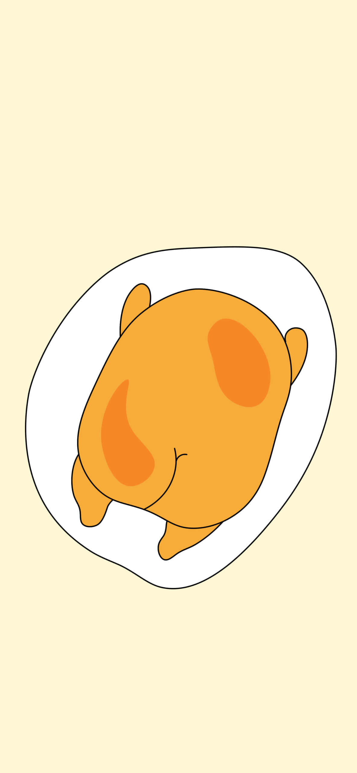 Gudetama'nın eğlenceli dünyasını telefonunuz aracılığıyla deneyimleyin Duvar Kağıdı