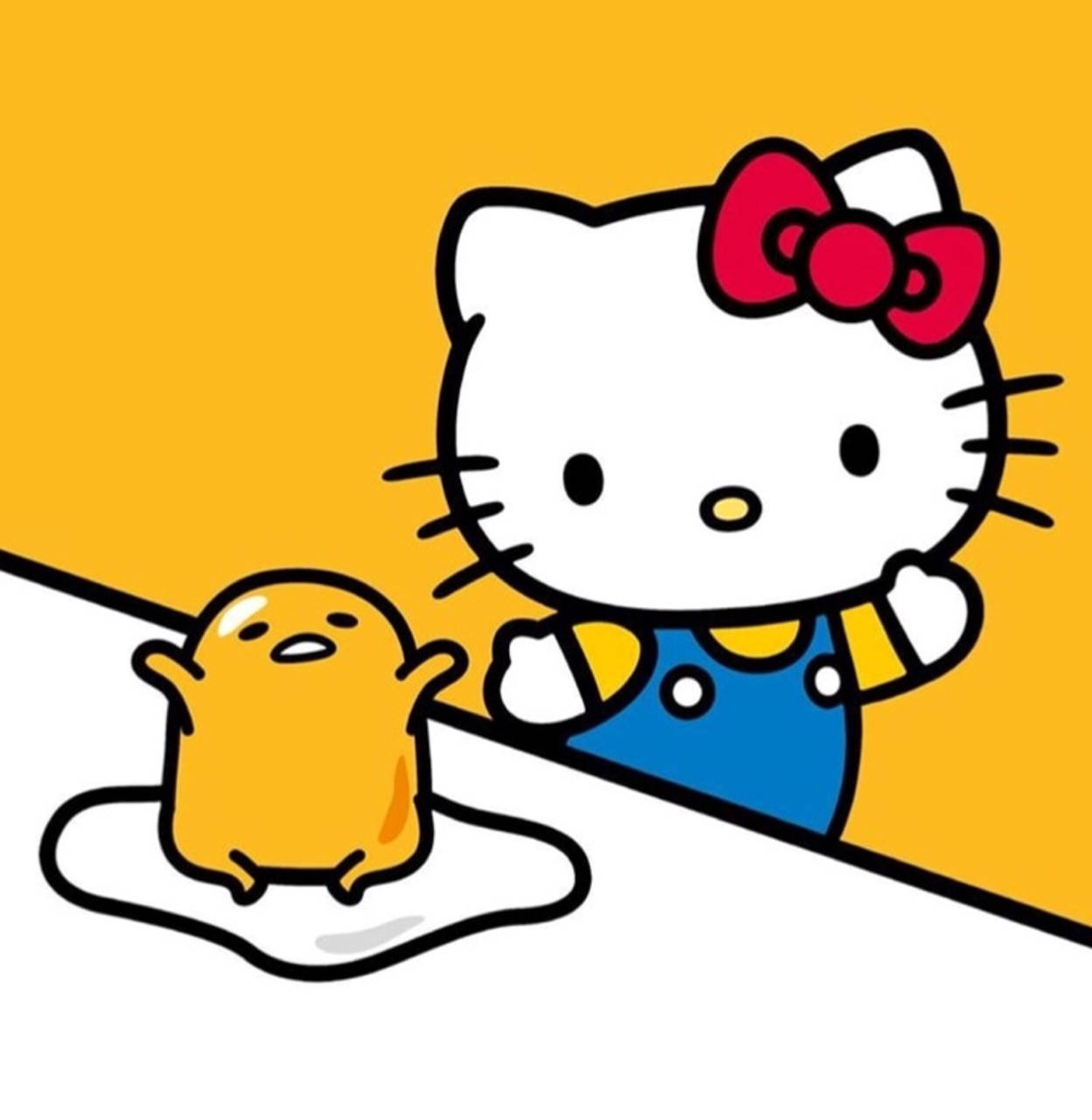 Gudetama ve Hello Kitty Profil Fotoğrafı Duvar Kağıdı