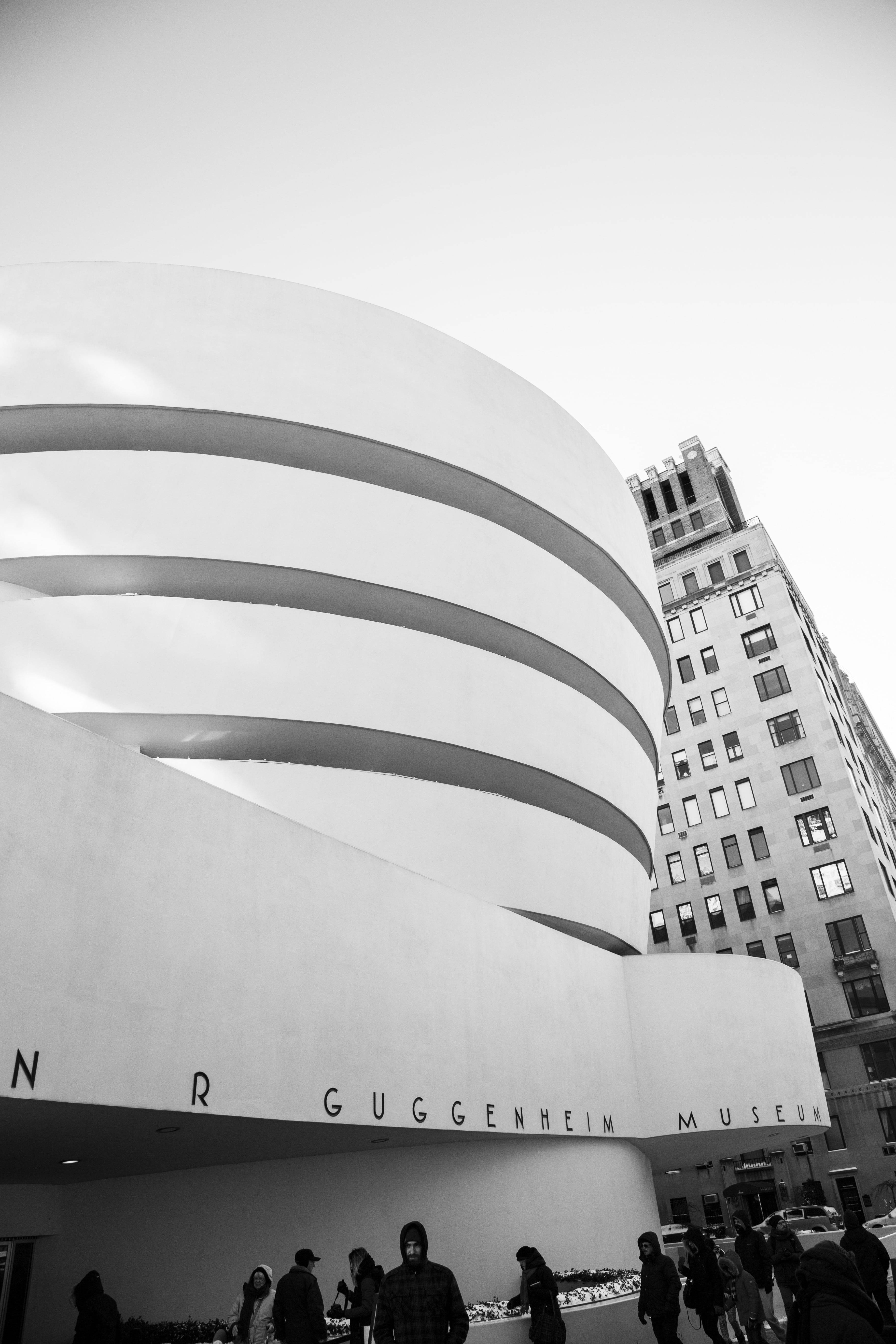 Guggenheim Müzesi New York Siyah Beyaz Duvar Kağıdı
