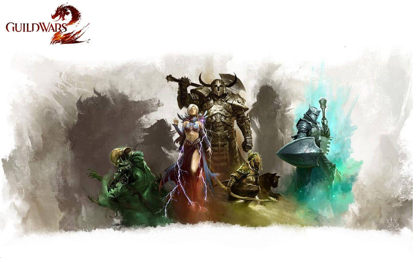 Guild Wars 2 Gri Soyut Duvar Kağıdı