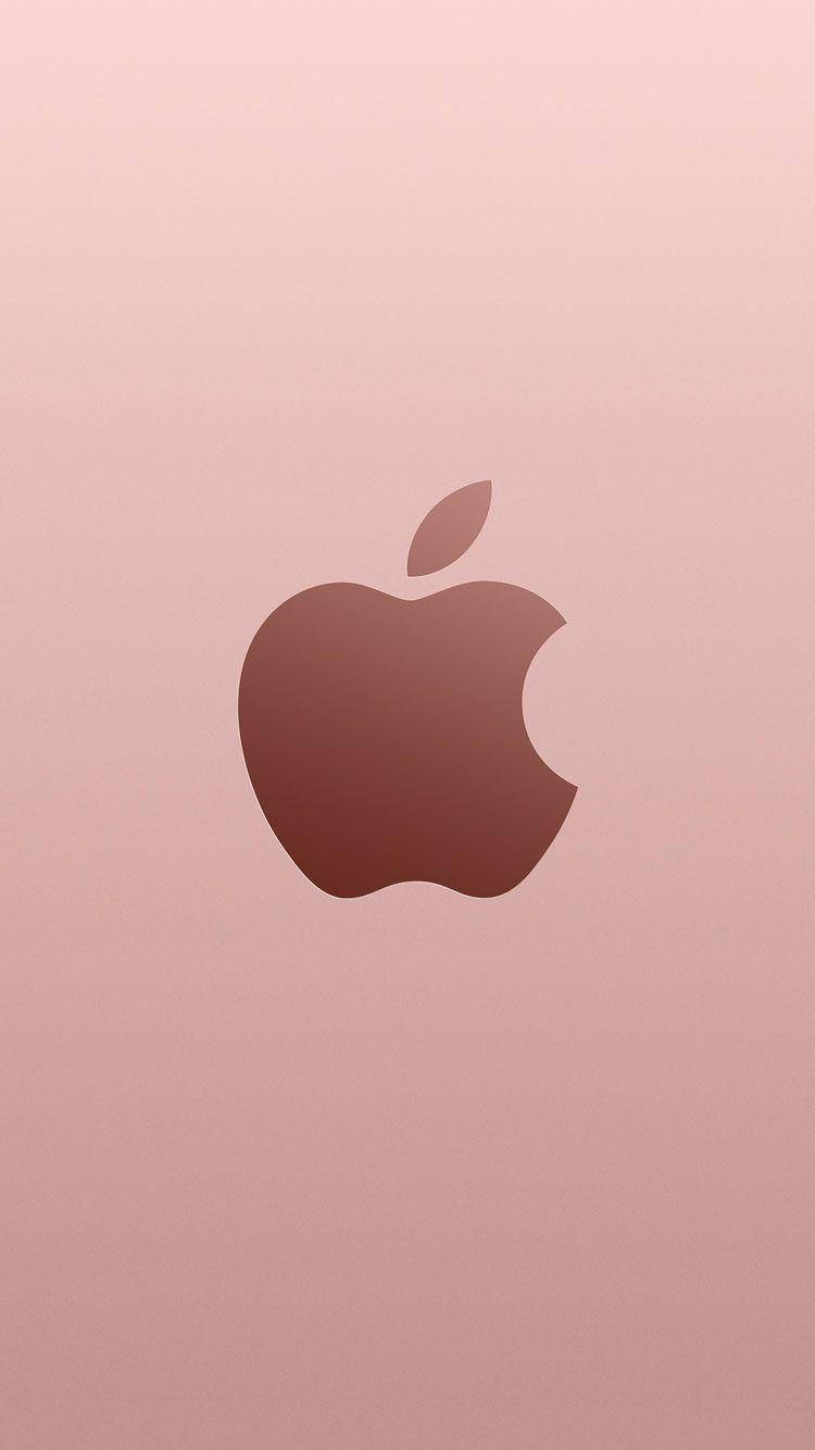 Gül Altın Apple Logosu iPhone SE Duvar Kağıdı