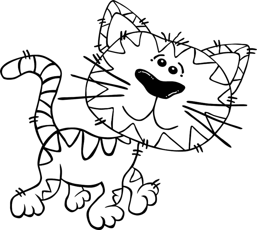 Gülen Çizgi Film Kedi Duvar Kağıdı