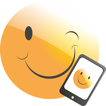 Gülen Emoji Mobil Konsepti Duvar Kağıdı