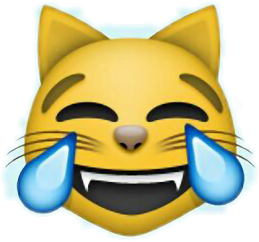 Gülen Kedi Emojisi Sevinç Gözyaşları.PNG Duvar Kağıdı
