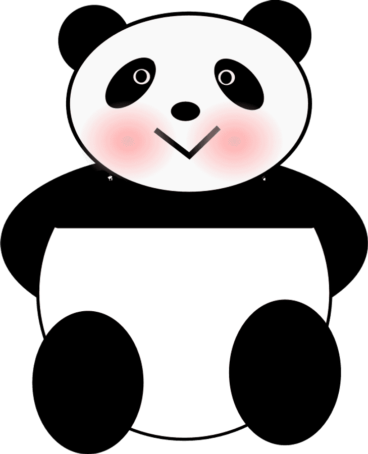 Gülümseyen Çizgi Film Panda Grafiği Duvar Kağıdı