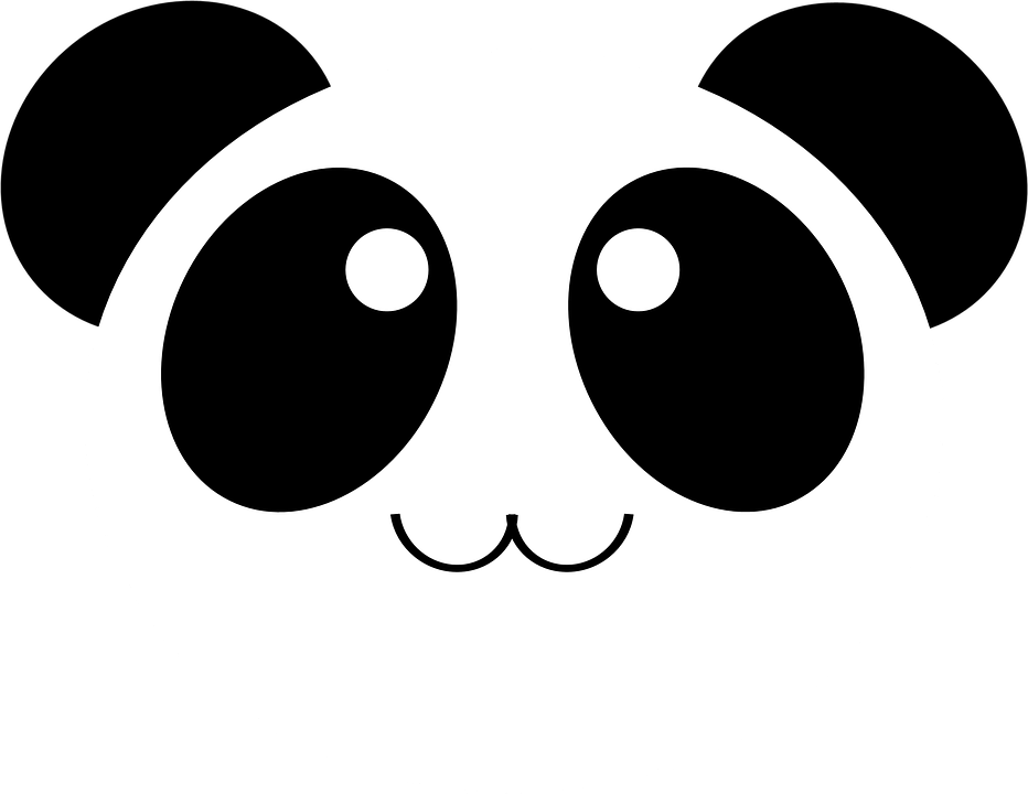 Gülümseyen Çizgi Film Panda Yüzü Duvar Kağıdı