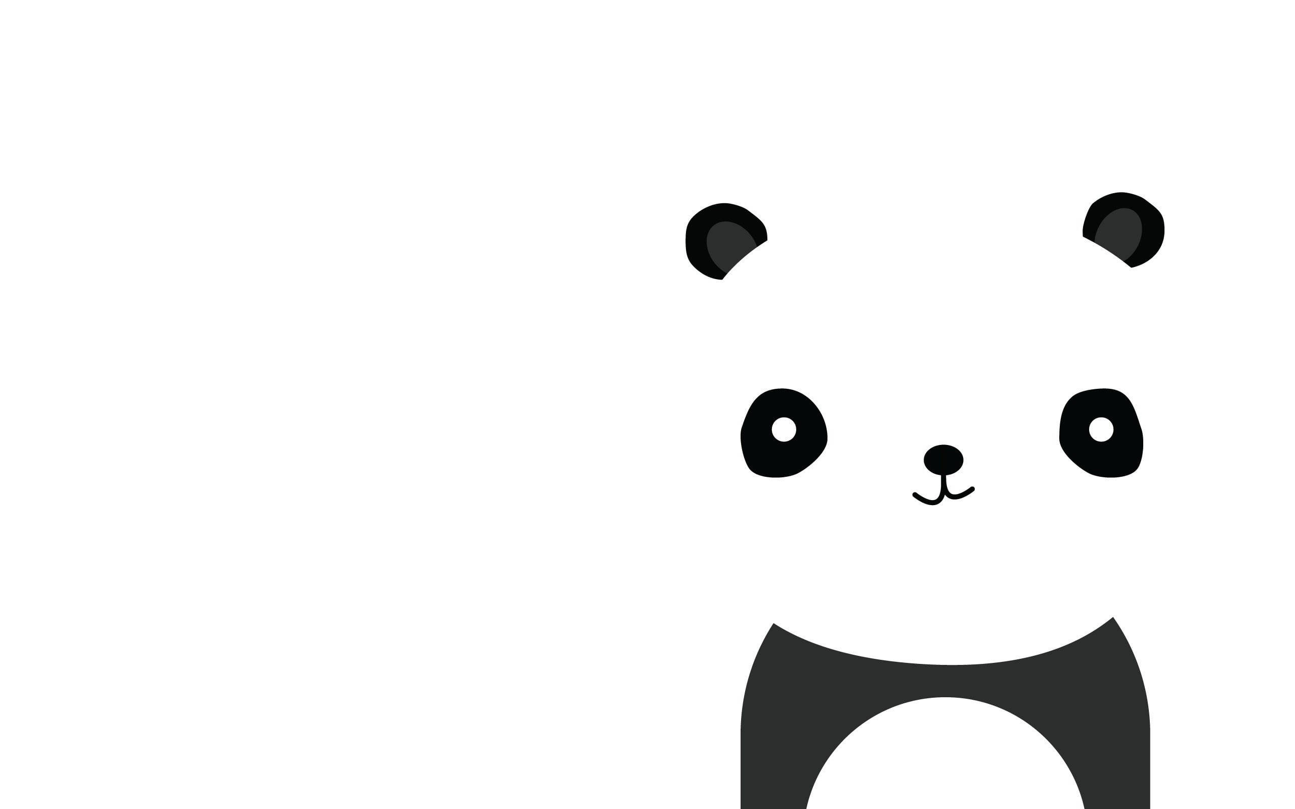 Gülümseyen Havalı Beyaz Panda Duvar Kağıdı