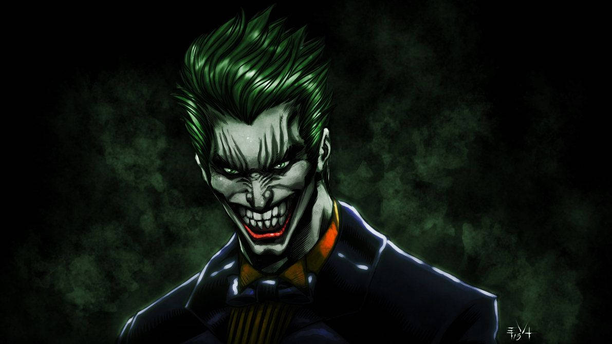 Gülümseyen Joker Dijital Sanat Duvar Kağıdı