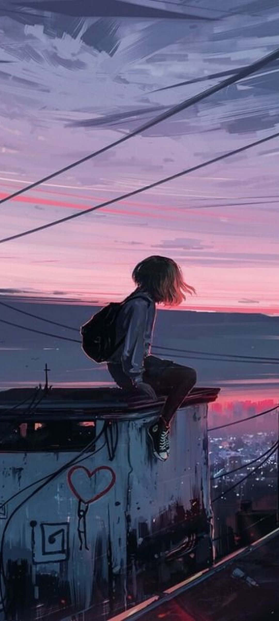 Gün Batımı: Anime Tarzı Düşünceler Duvar Kağıdı