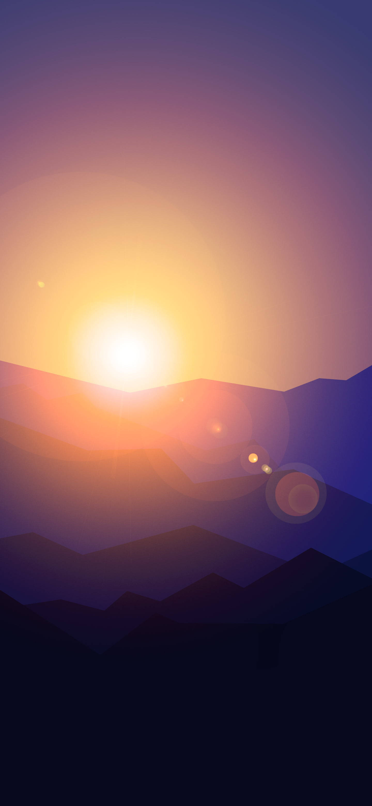 Gün Batımı Ufku Minimalist Android Duvar Kağıdı