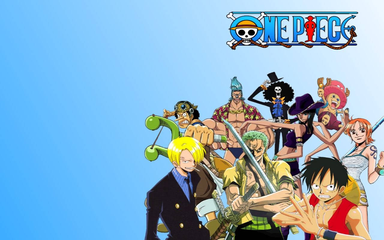 Gün Batımında Yelken Açan One Piece Tayfası Duvar Kağıdı