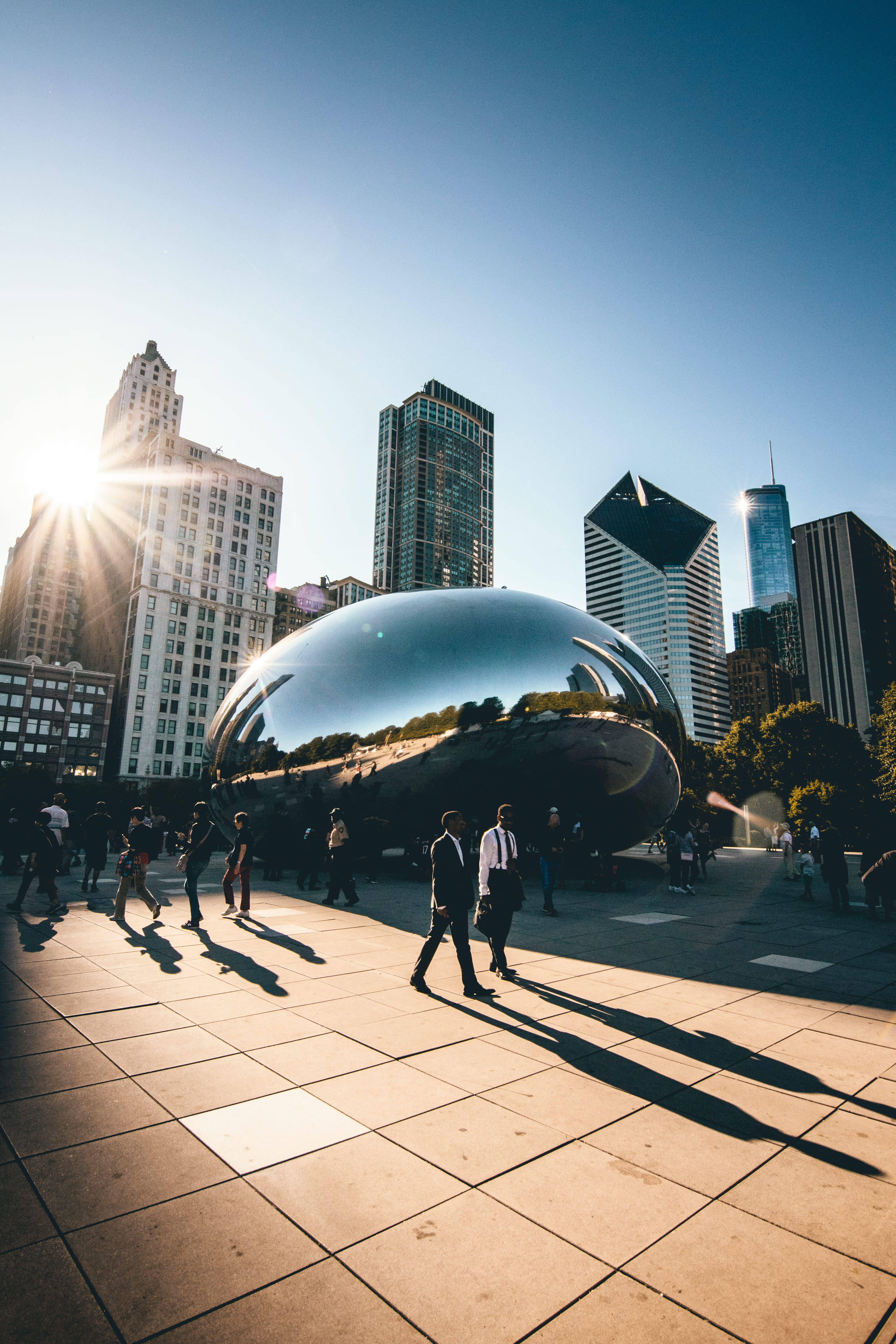 Güneşli The Bean Chicago Duvar Kağıdı