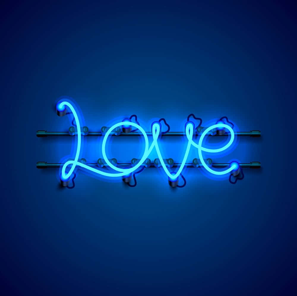 Gününüzü Neon Mavi ile Aydınlatın Duvar Kağıdı