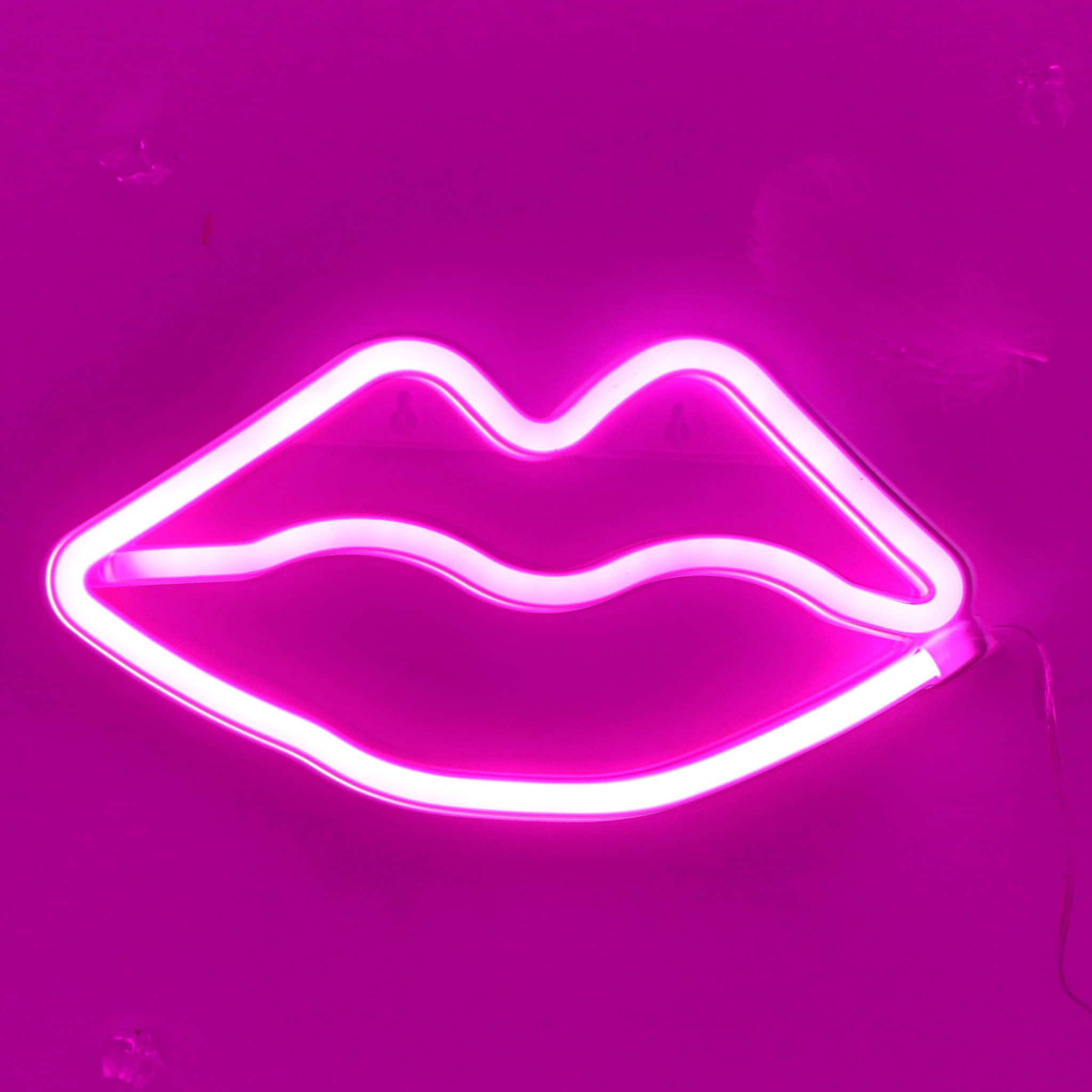 Gününüzü Neon Pembe Estetiği ile Aydınlatın Duvar Kağıdı
