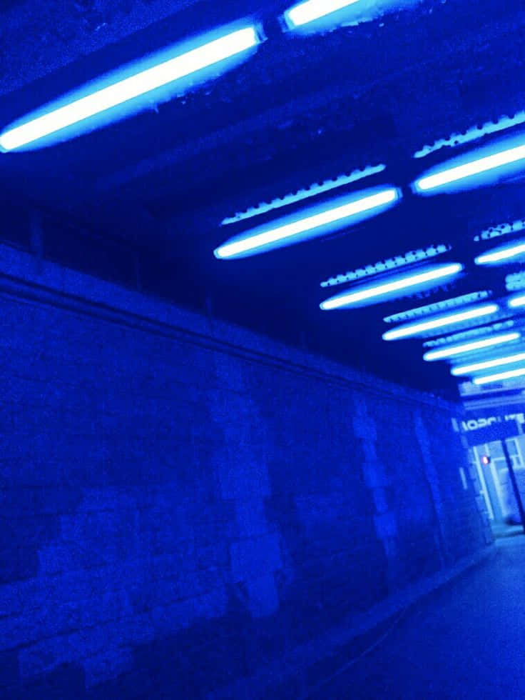 Gününüzü renkli bir Neon Mavi Estetiği ile aydınlatın Duvar Kağıdı