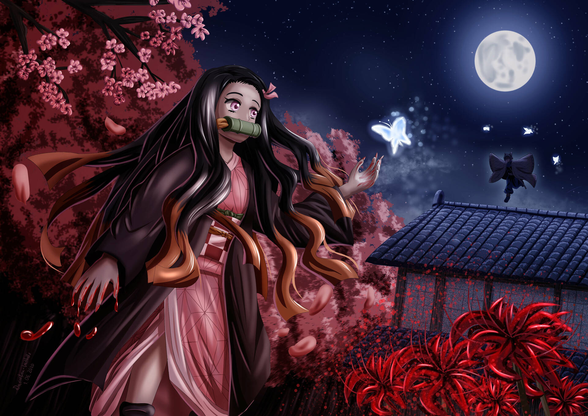 Güzel Bir Demon Slayer Nezuko 4K Görseli Duvar Kağıdı