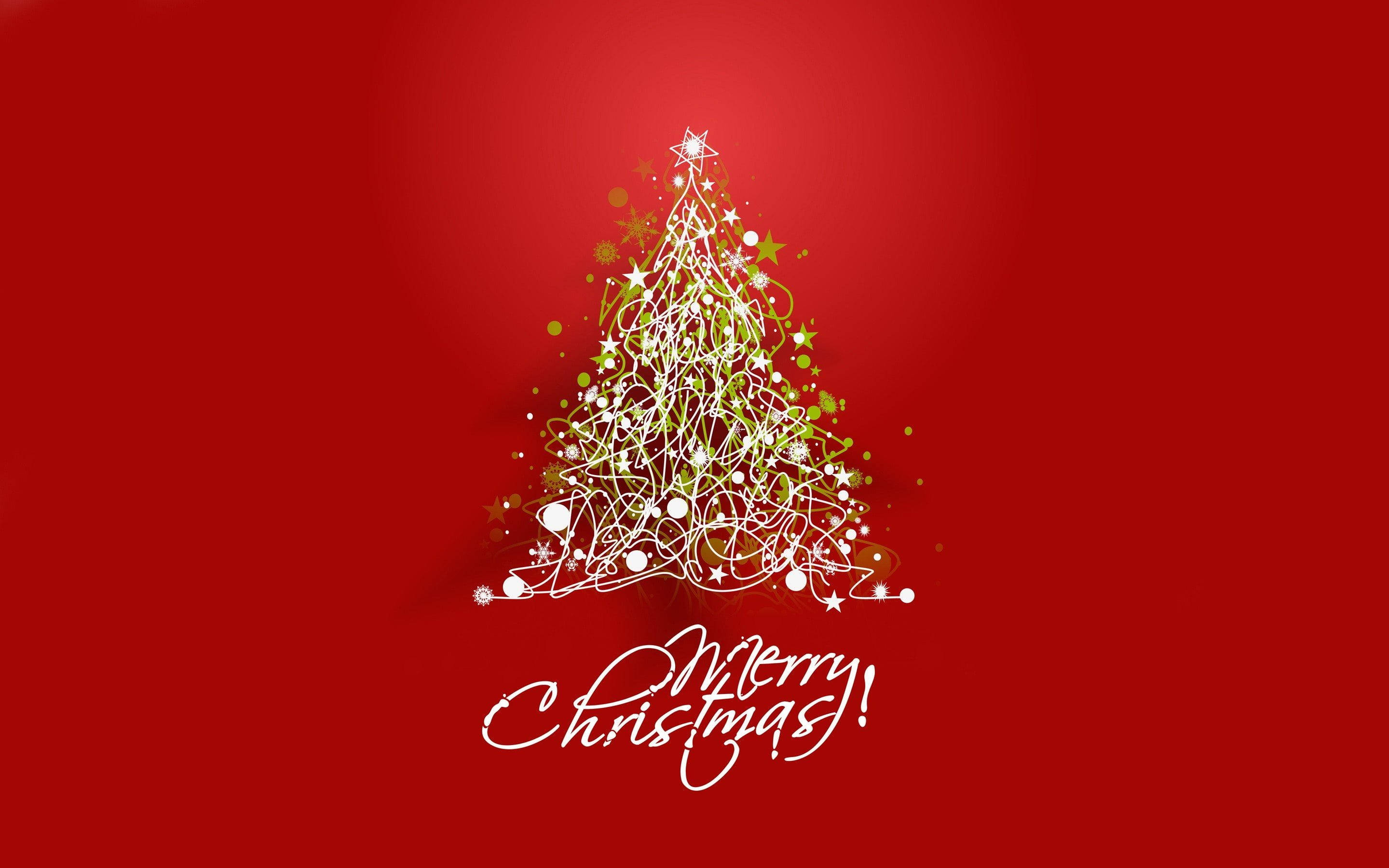 Güzel Noel Ağacı Çizimi Duvar Kağıdı