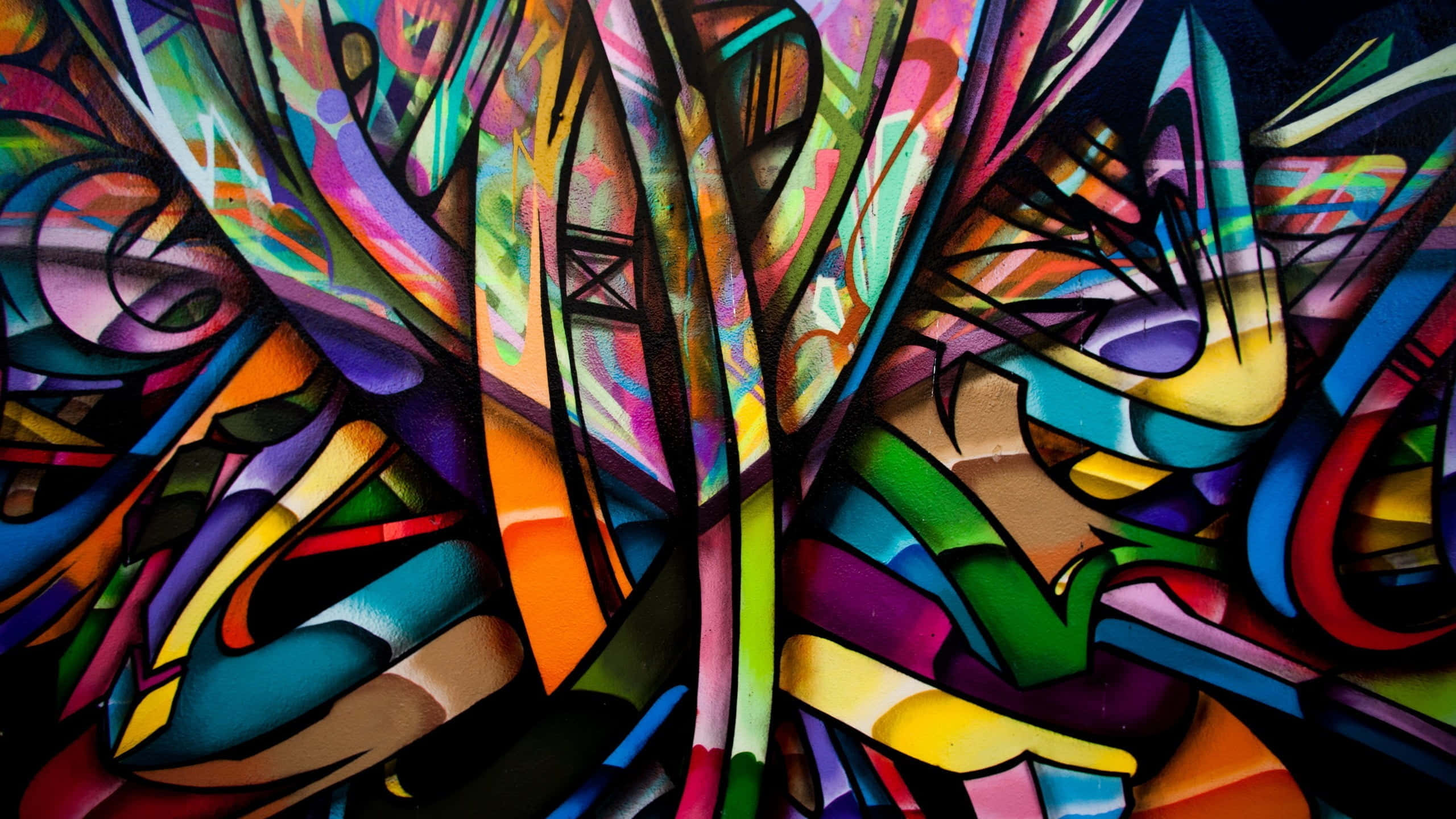 Güzel Soyut Graffiti Duvar Sanatı Duvar Kağıdı