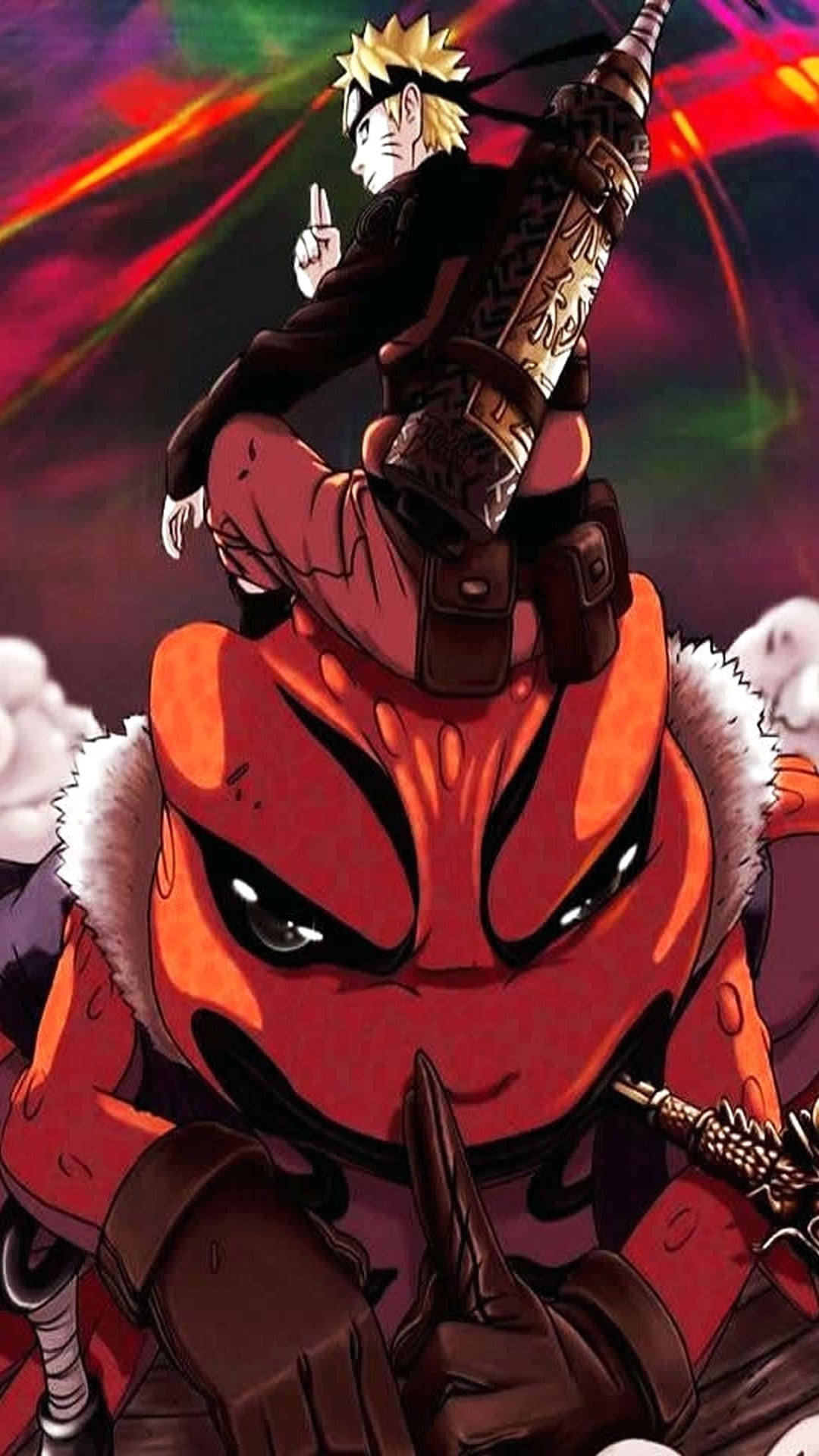 Hareket Halindeki Dinamik Naruto Uzumaki Duvar Kağıdı