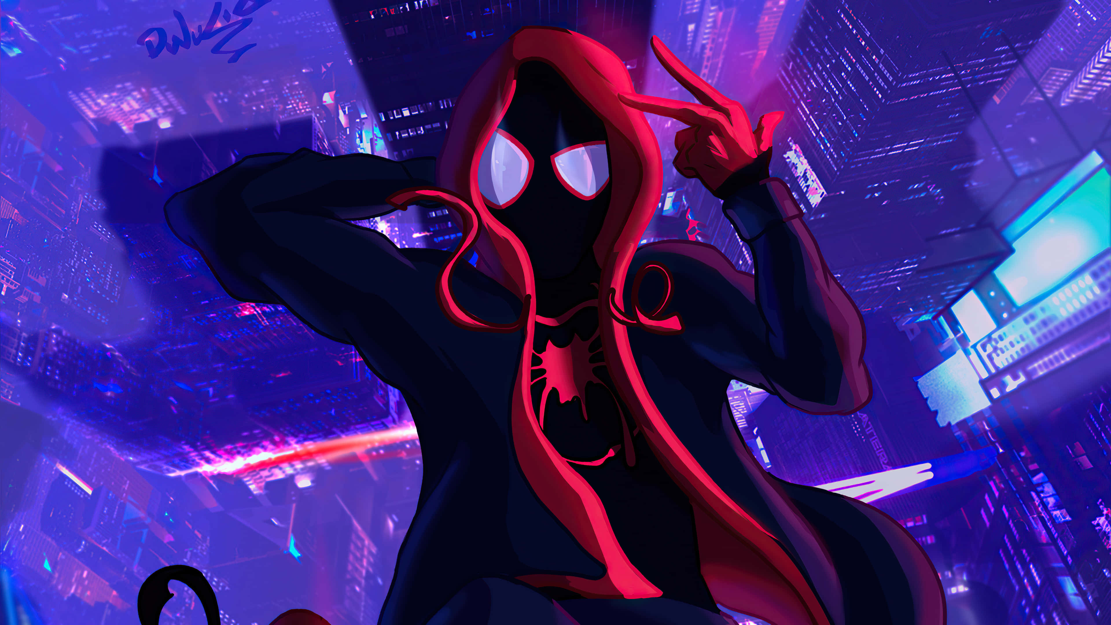 Hareket Halindeki Miles Morales Duvar Kağıdı