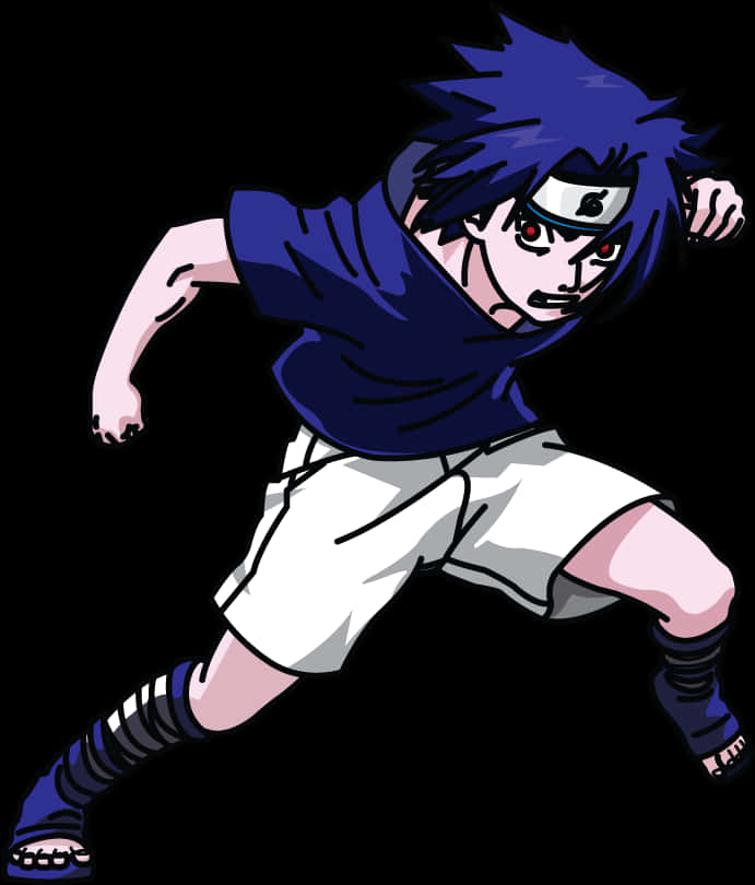 Hareketli Ninja Sasuke Aksiyon Pozu Duvar Kağıdı
