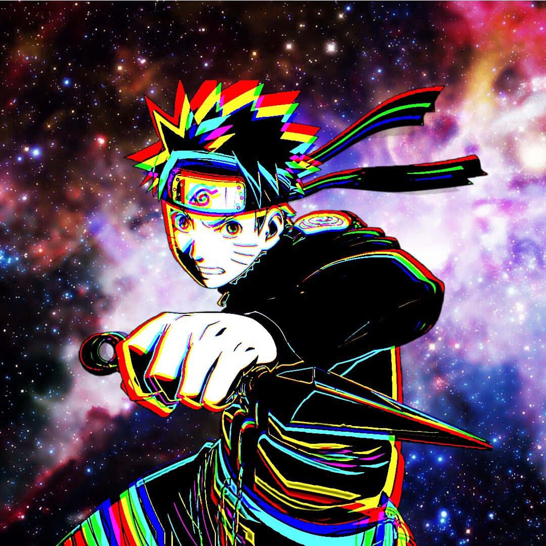 Harika Naruto Glitch Sanatı Tasarımı Duvar Kağıdı