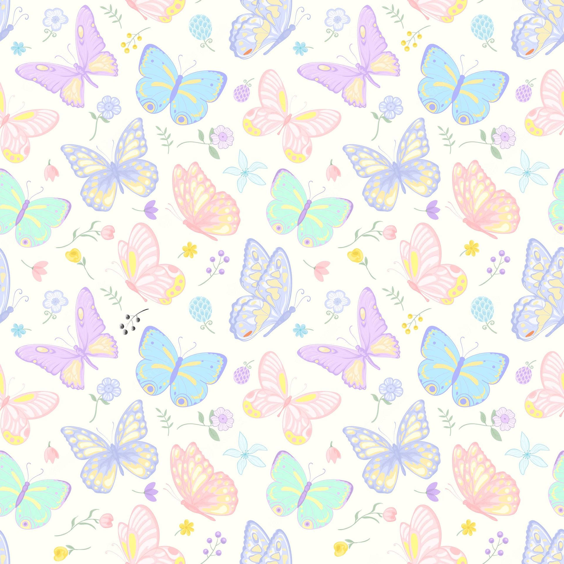 Pastel Kelebek — Pastel estetik GIF Duvar Kağıdı