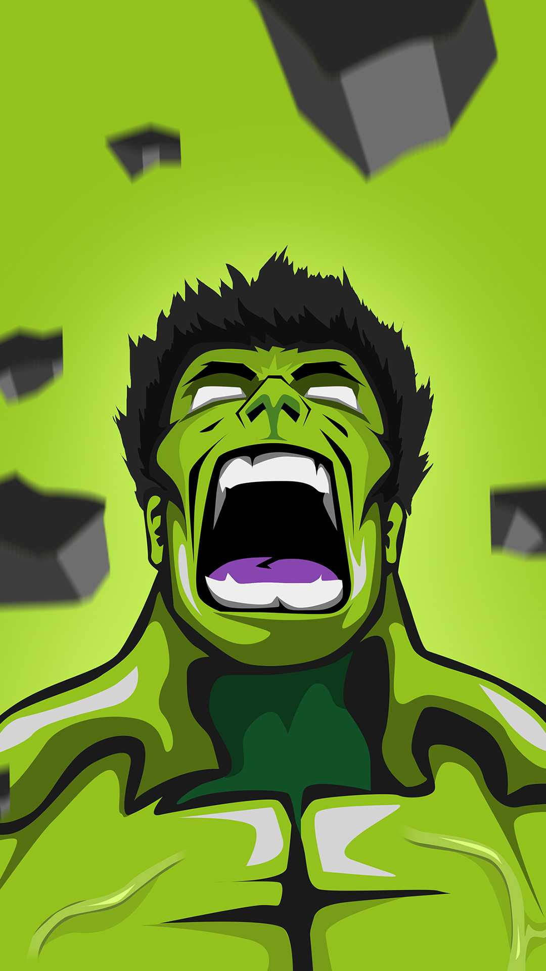 Harika Yeşil İnanılmaz Hulk Hayran Sanatı Duvar Kağıdı