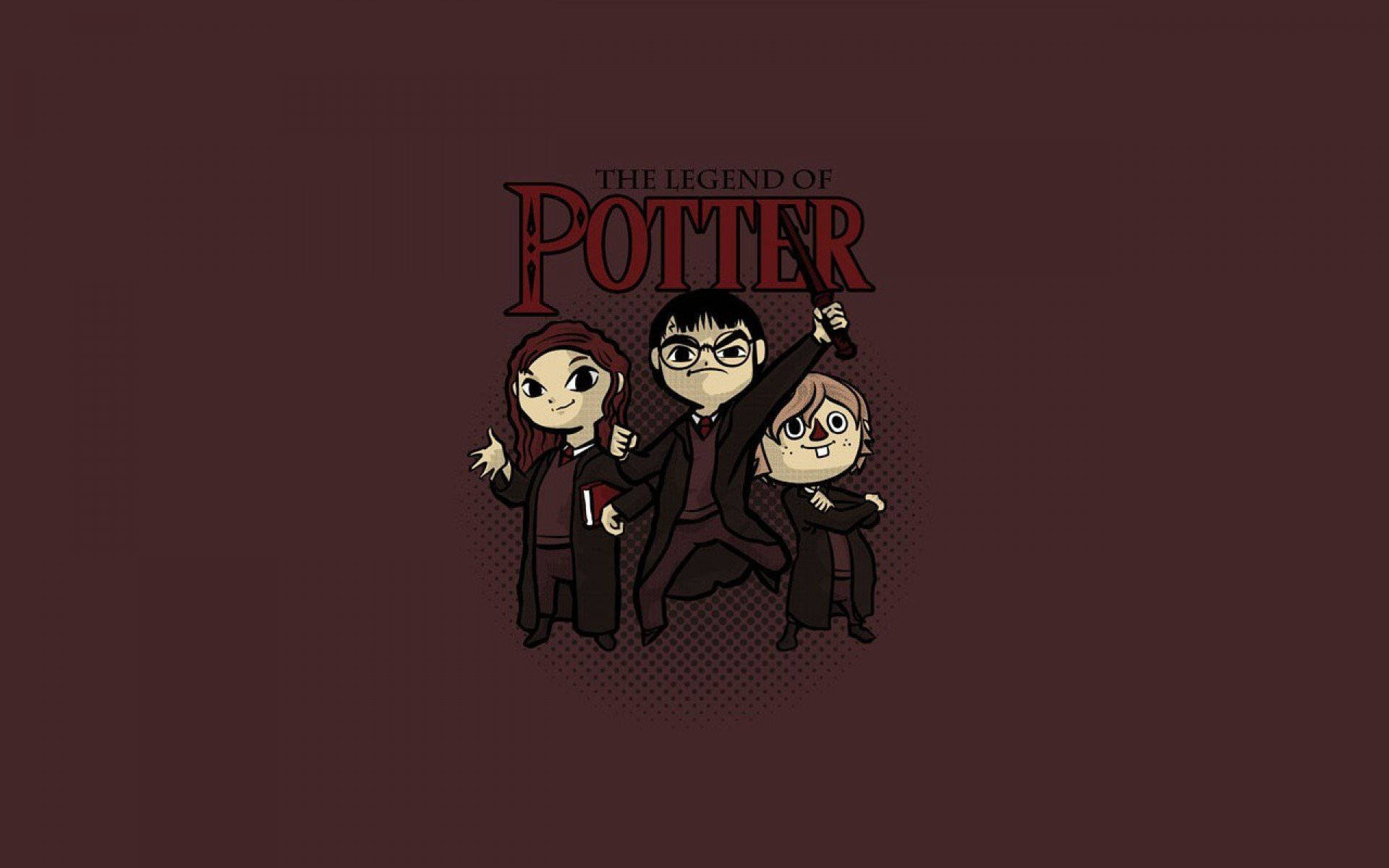 Harry Potter Animasyonlu Altın Üçlü Duvar Kağıdı