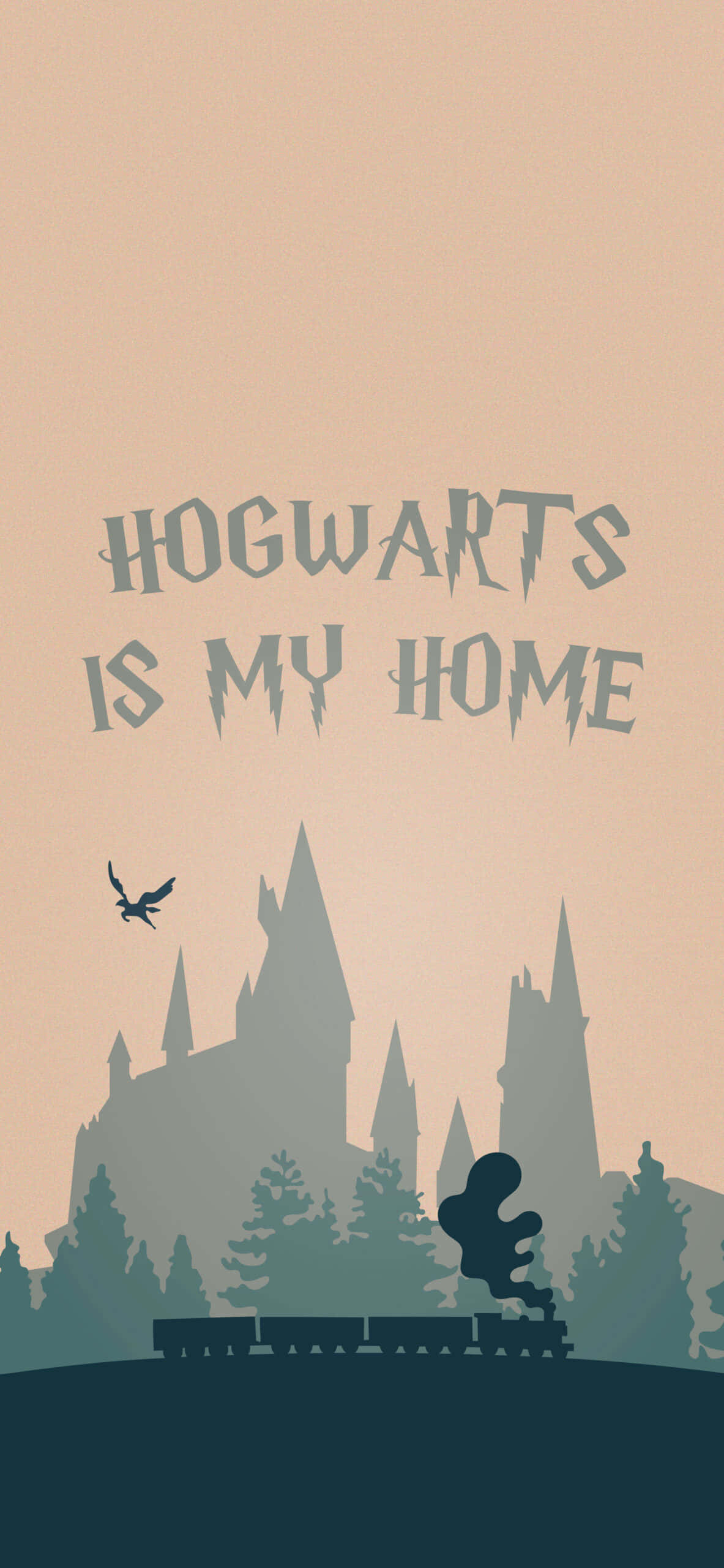Harry Potter Arka Planı İçin Hogwarts Benim Evim Metni Duvar Kağıdı