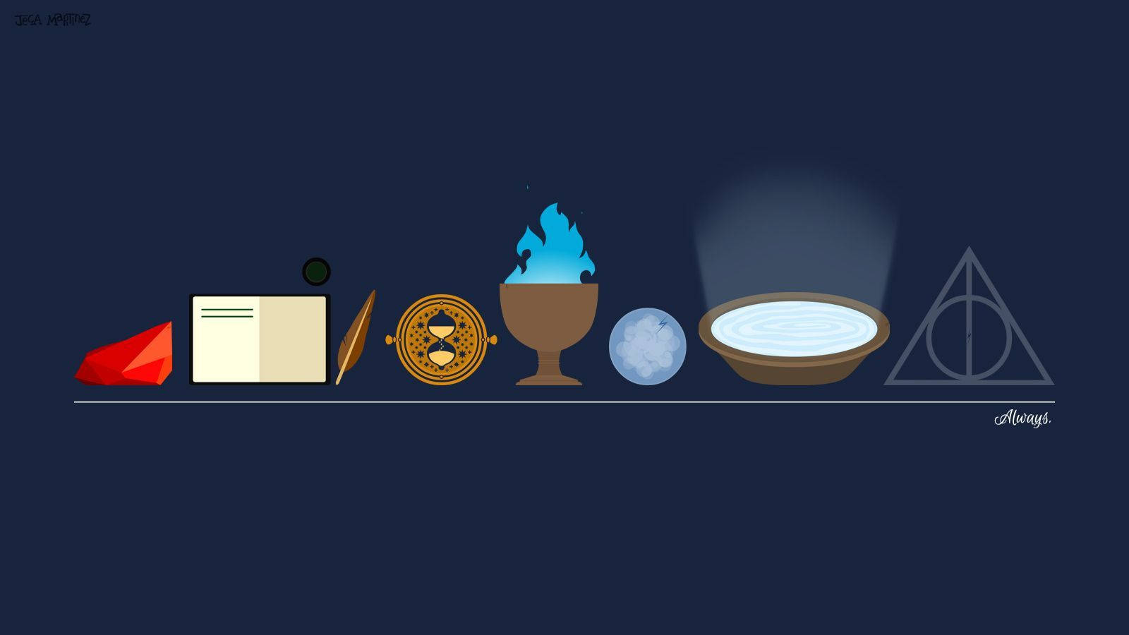 Harry Potter Büyülü Eşyalar Dizüstü Bilgisayar Duvar Kağıdı