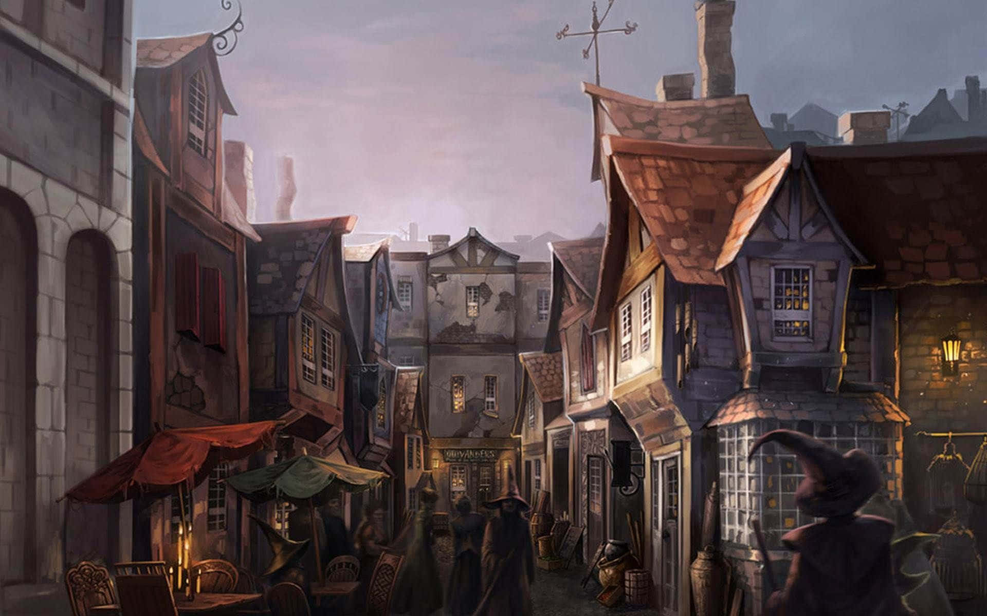 Harry Potter Cadılar Bayramı Evleri Duvar Kağıdı