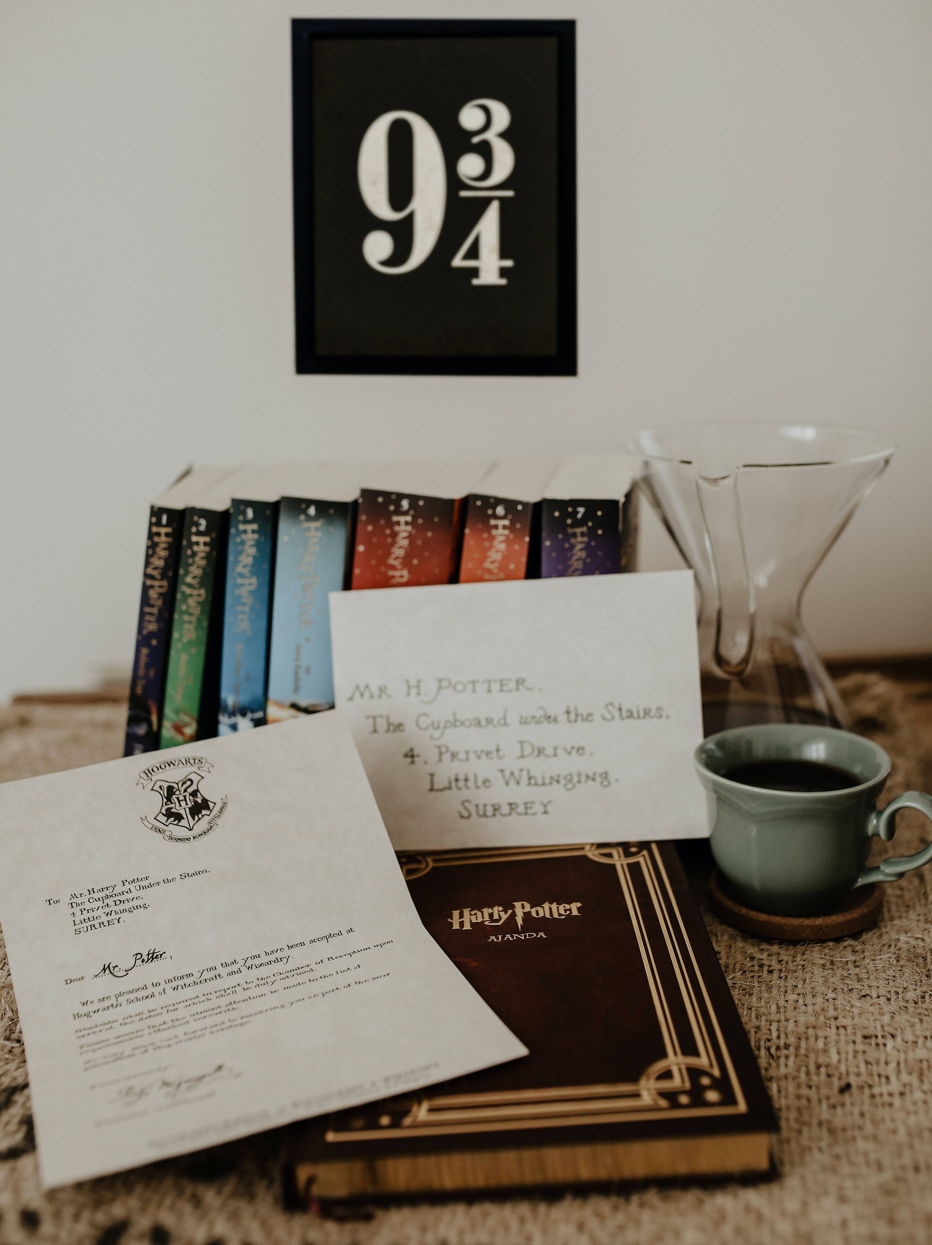 Harry Potter Estetik Kitap ve Mektup Duvar Kağıdı