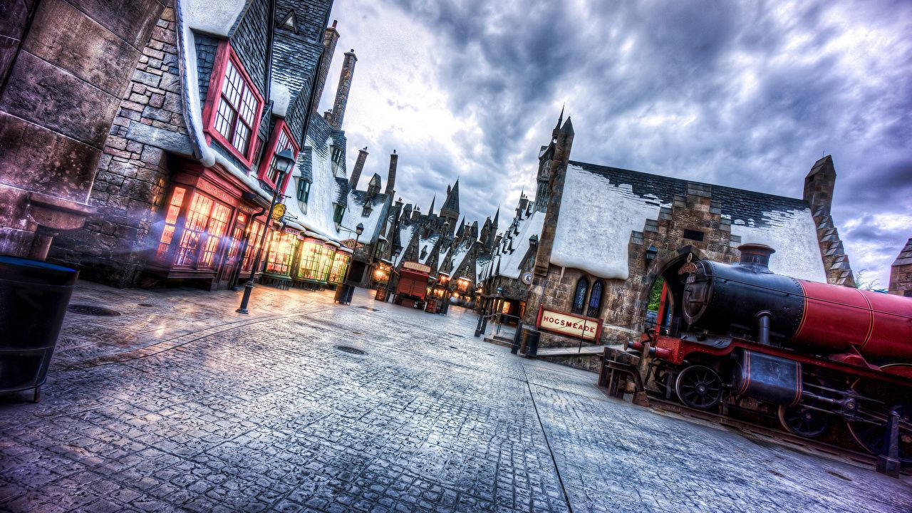 Harry Potter Hogsmeade Köyü Estetiği Duvar Kağıdı