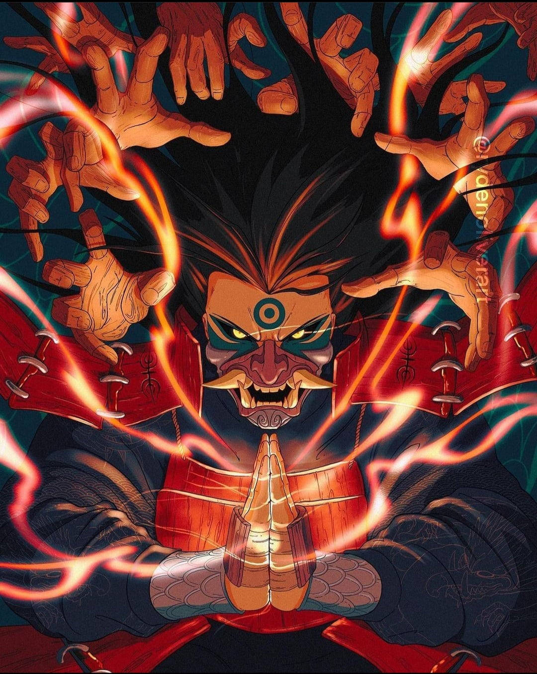 Hashirama Senju'nun Kenetlenmiş Elleri Duvar Kağıdı