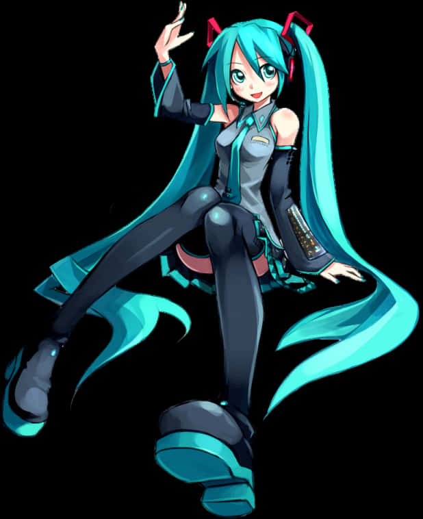 Hatsune Miku Vocaloid Duruşu Duvar Kağıdı