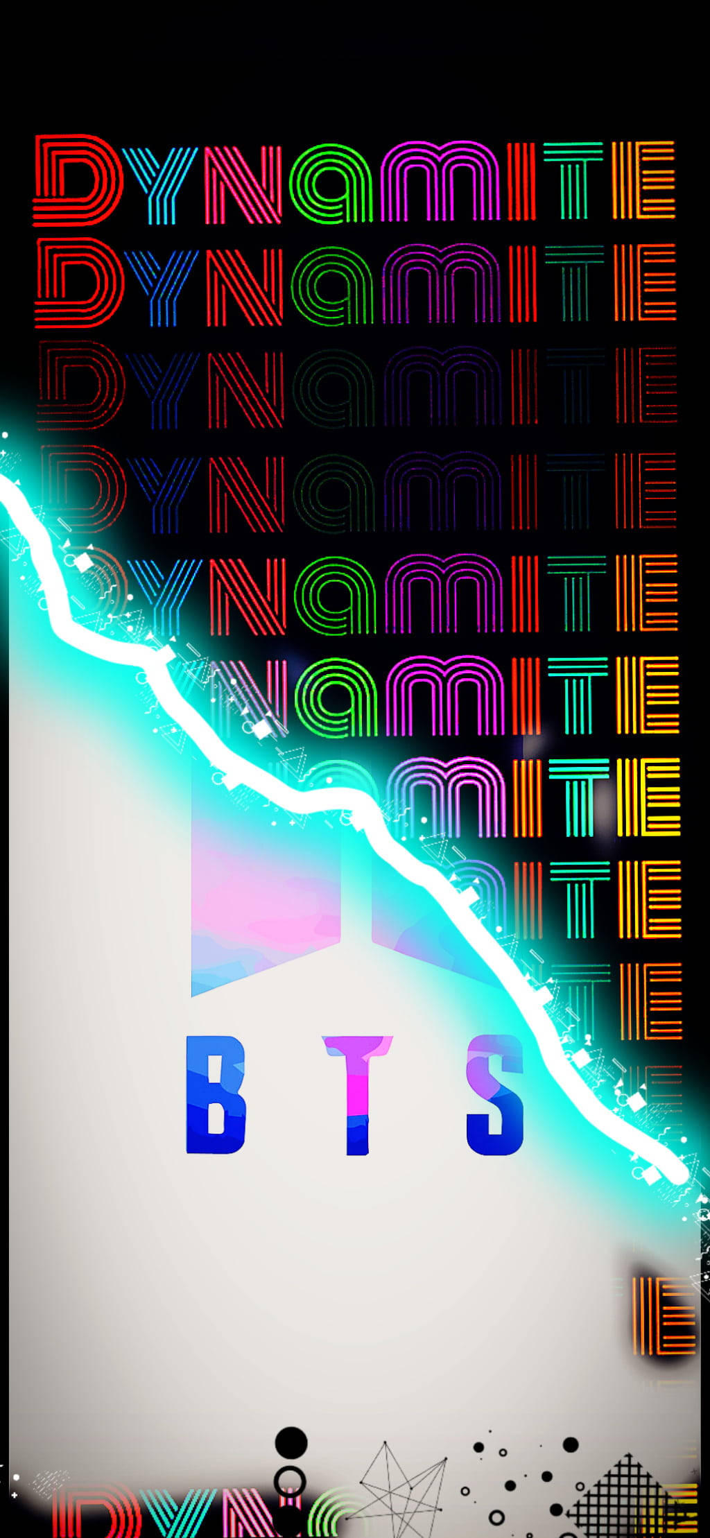 Havalı BTS Dynamite Geçiş Efekti Duvar Kağıdı