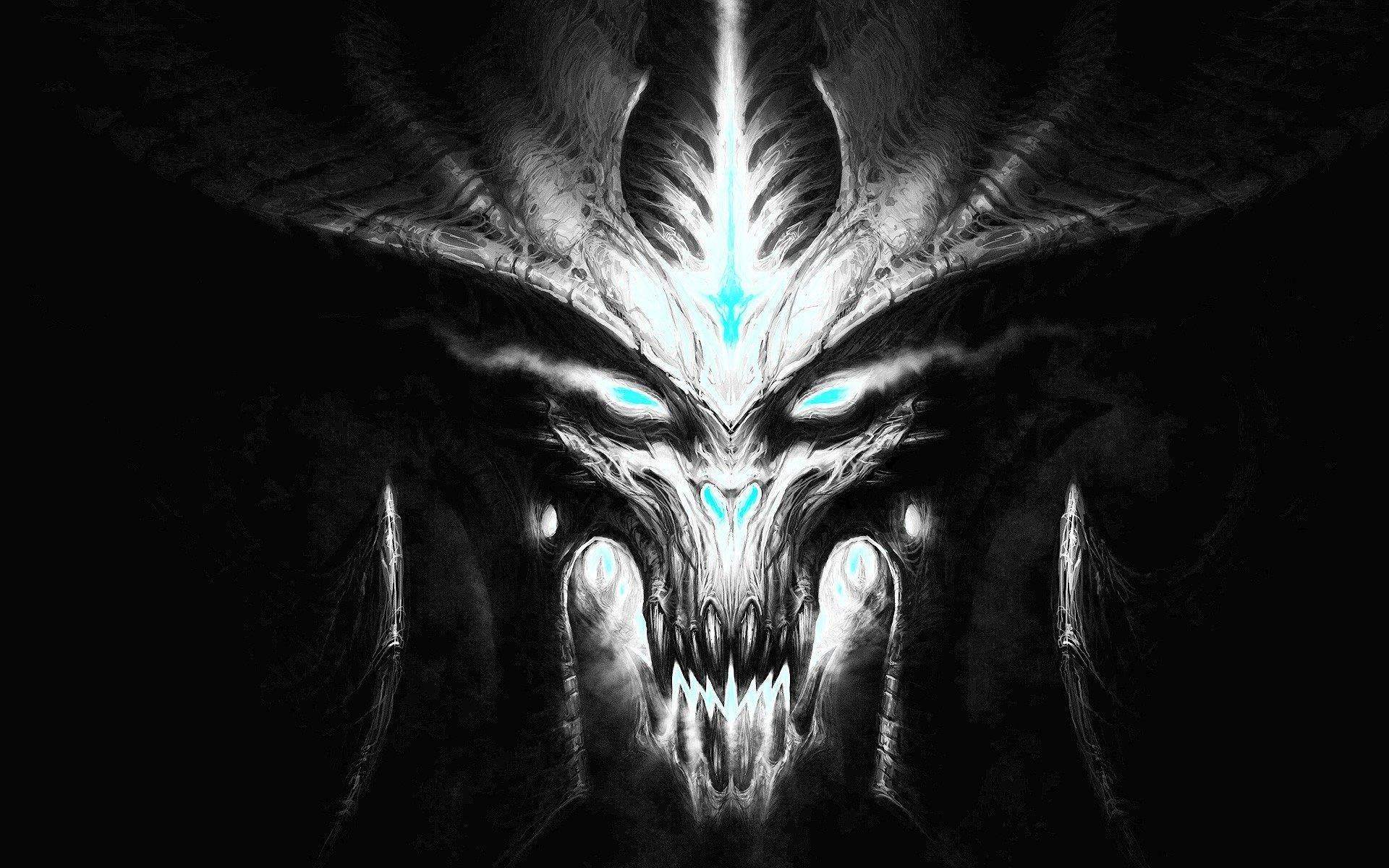 Havalı Diablo Çizimi Duvar Kağıdı